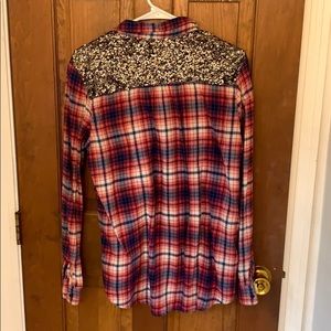 Sequin flannel